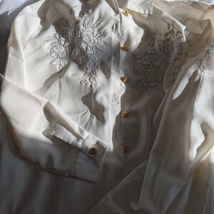 Bundle Of Vintage White/Off-White Blouses
